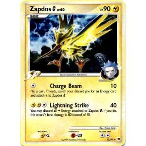  Pokemon Platinum Arceus Single Card Rare Holo #12 Zapdos G 