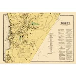  SINGSING TOWN OF OSSINING WESTCHESTER COUNTY LANDOWNER MAP 