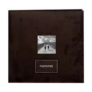 New   Embroidered Patch Faux Suede Frame Postbound Album 