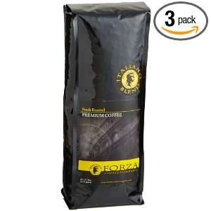 Forza Coffee Milano, Whole Bean Coffee, 16 Ounce Bags (Pack of 3 
