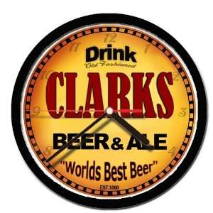  CLARKS beer and ale cerveza wall clock: Everything Else