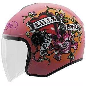   Ed Hardy Love Kills Slowly OFS Helmet   2X Large/Pink: Automotive