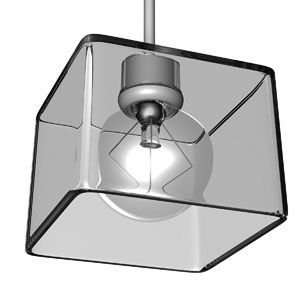 soMa P Square Pendant by Neidhardt : R033914   Finish : Polished Grey