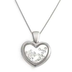  Personalized Floating Birthstone Heart Necklace Gift 