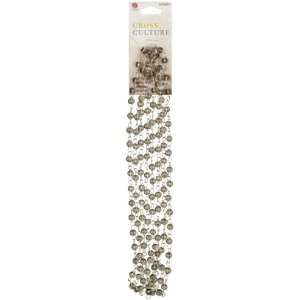  Cross Culture 60 Inch Linked Glass Beads  Grey: Arts 