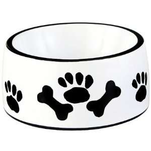 Creature Comforts Round Dish   Small   Black & White (Quantity of 3)