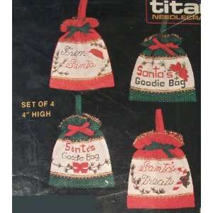  Santas Bags Cross Stitching Craft Kit: Arts, Crafts 
