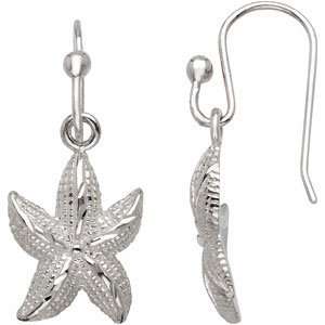   Silver Starfish Earrings Pair 19.04X12.14 mm: CleverEve: Jewelry