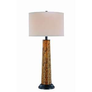  Lite Source LS 21463 Tigres Table Lamp, Amber Glass with 