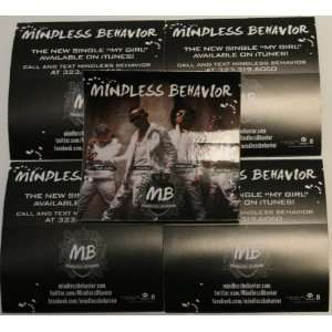 Mindless Behavior #1 Girl New Single My Girl 5 Pack Stickers 2011 4x4 