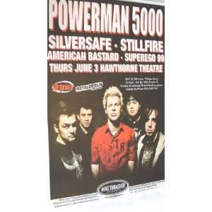  Powerman 5000 Poster   Flyer for 2010 Concert: Home 