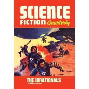  Science Fiction Quarterly Astronaut Battle 28X42 Canvas 