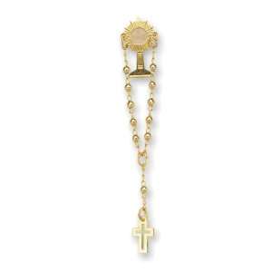 First Communion Chalice One Decade Rosary Pin Lapel. Made in Brazil.