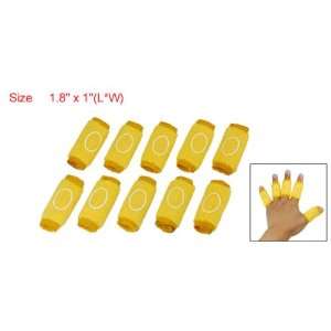 Como 10 Pcs Finger Sleeve Support Sport Protection Yellow:  