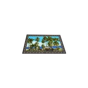  Tropical Island Scene 100% Cotton Wall hanger / Tapestry 