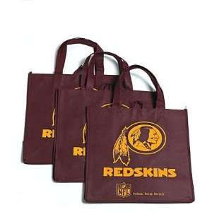  NFLs Washington Redskins Reusable Bags (3ct): Home 