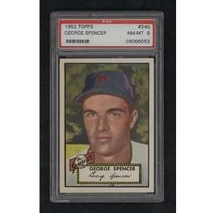  1952 Topps 346 George Spencer PSA NM MT 8 Sports 