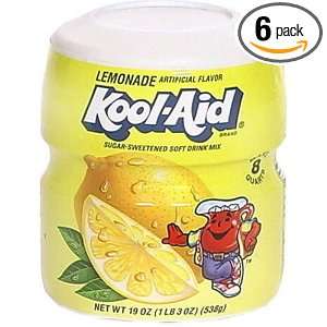 Kool Aid Drink Mix, Sugar Sweetened Lemonade, 20 Ounce Containers 