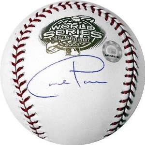 Carl Pavano Autographed 2003 World Series Baseball:  Sports 