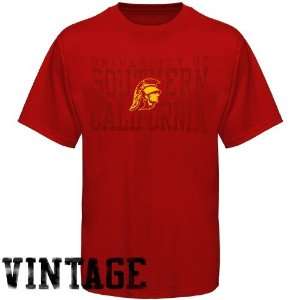   NCAA USC Trojans Cardinal Middleman Vintage T shirt: Sports & Outdoors