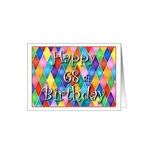  68 Years Old Colorful Birthday Cards Card Toys & Games