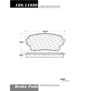  Centric Parts, 102.11050, CTek Brake Pads Automotive