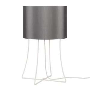  Lights Up! Virgil White Linen Shade Table Lamp: Home 