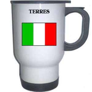  Italy (Italia)   TERRES White Stainless Steel Mug 
