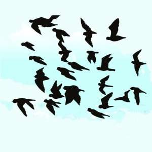  Removable Wall Decals  Birds in Flights: Home Improvement
