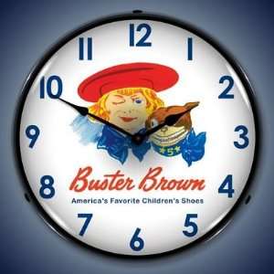  Buster Brown Shoes Lighted Wall Clock: Home & Kitchen