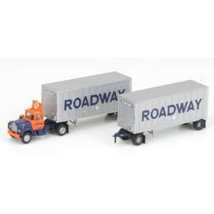  N RTR Mack R Tractor w/2 28 Trailers Roadway/Ex: Toys 