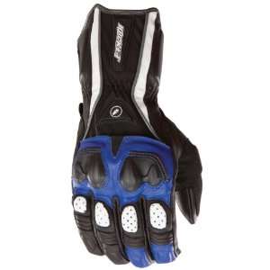   Pro Street Mens Leather Motorcycle Gloves Blue/Black Large L 9056 1204