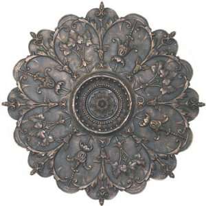  8 point medallion wall plaque in antique bronze: Home 