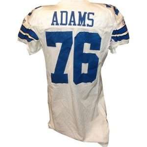 Flozell Adams #76 Cowboys at Giants 12 06 2009 Game Used White Jersey 