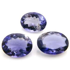 Natural Violet Blue Iolite Loose Gemstone Oval Cut 8.30cts 11*9mm 3pcs 