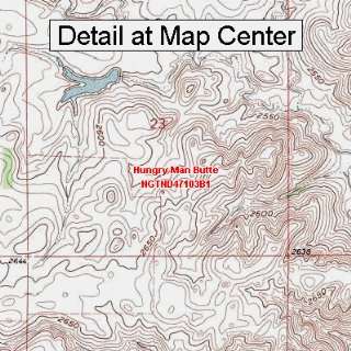  USGS Topographic Quadrangle Map   Hungry Man Butte, North 