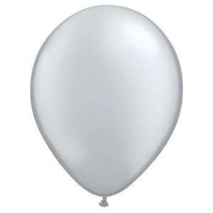  Metallic Silver 16 Latex Balloon in Set of 50