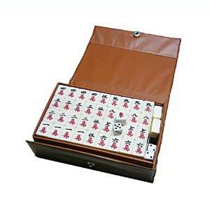  Mini Portable Design *Brown* Cover Traveling Mahjong For 