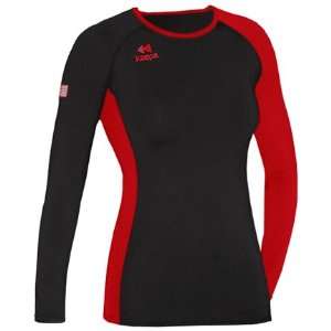  Custom Kaepa Womens 8880 Kaepa USA Jerseys BLACK/RED WXS 