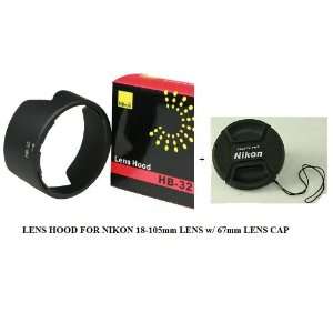   Lens Hood for Nikon 18 135mm Lens w/ 67mm Lens Cap: Camera & Photo