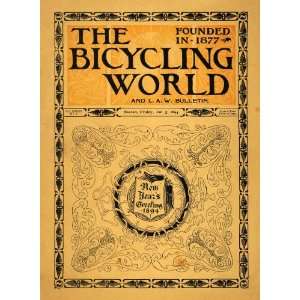  1894 Cover Bicycling World New Year Pattern Bike Cycle 