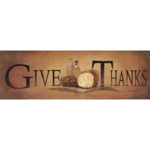  Give Thanks   Poster by Pam Britton (18x6)