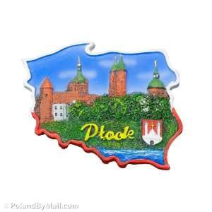  Poland Map Magnet   Plock, Cathedral Patio, Lawn & Garden