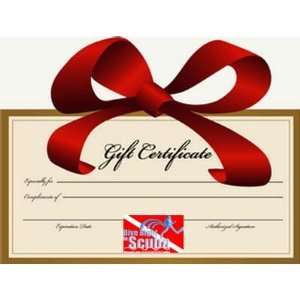  DRIS Dive Gear $1000 Gift Certificate 