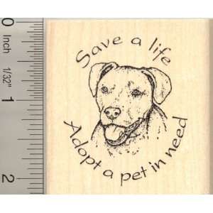 Save a Life, Adopt a pet (Fritz) Rubber Stamp: Arts 