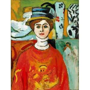  Oil Painting: The Girl with Green Eyes: Henri Matisse Hand 