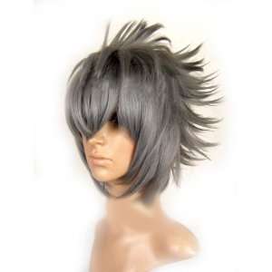  Anime Final Fantasy Cosplay Wig short grey cosplay Wig 