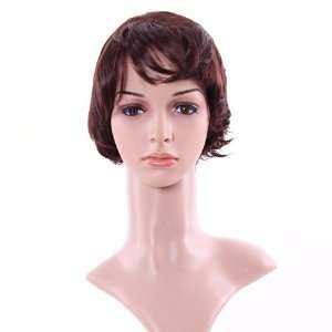  6sense Stylish Casual Hair Wine Red Short Curly Wig 