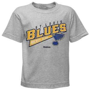  Reebok St. Louis Blues Youth Hockey Sweep T Shirt   Ash 