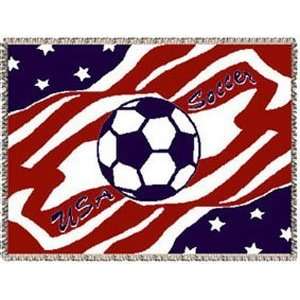  USA Soccer Team Afghan: Home & Kitchen